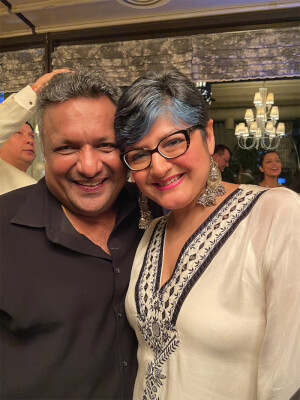 Archana Trasy with a delegate at the Tashkent International Film Festival